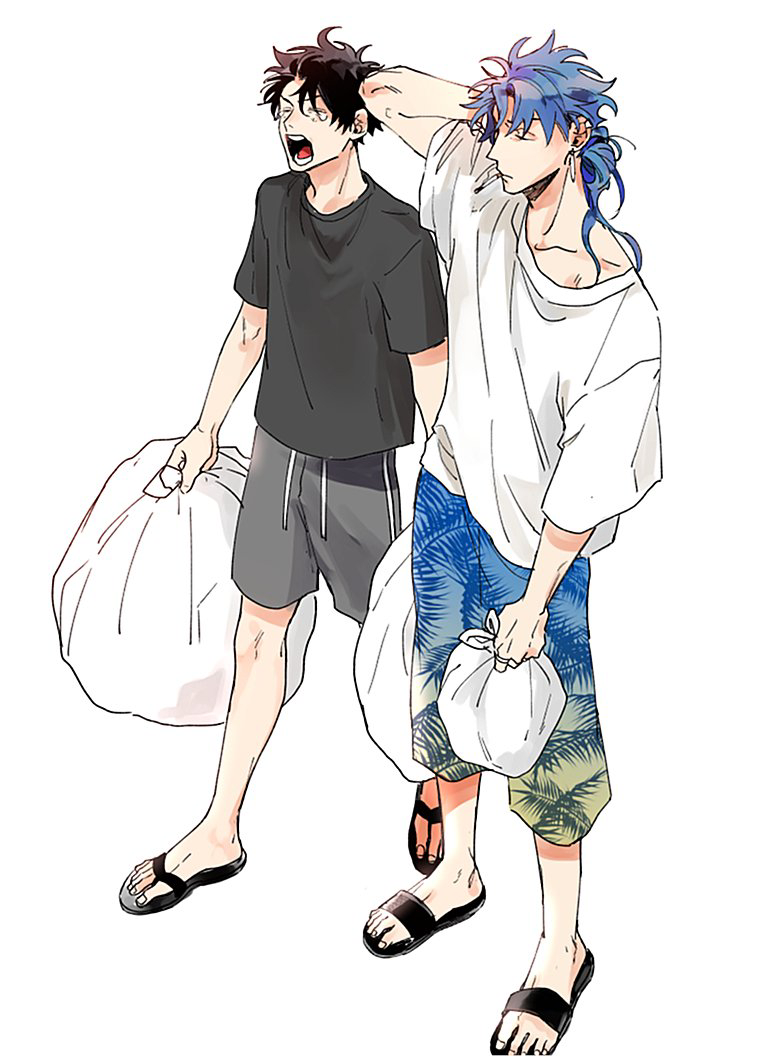 最近全然落書きできてないし夏のキャスぐだ♂くんでも 