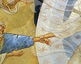 DeaconSober's tweet image. In Orthodox icons of Christ saving people, He is grabbing their arms. They are not grabbing His.