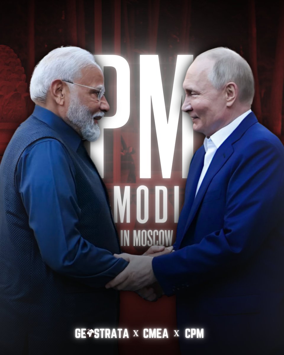 TheGeostrata's tweet image. PM Modi in Moscow

For his first bilateral visit post-election, PM Narendra Modi arrived in Moscow on July 8 for the 22nd Annual Bilateral Summit. The visit is of paramount importance for India-Russia relations and highlights the growing cordiality between the two nations.