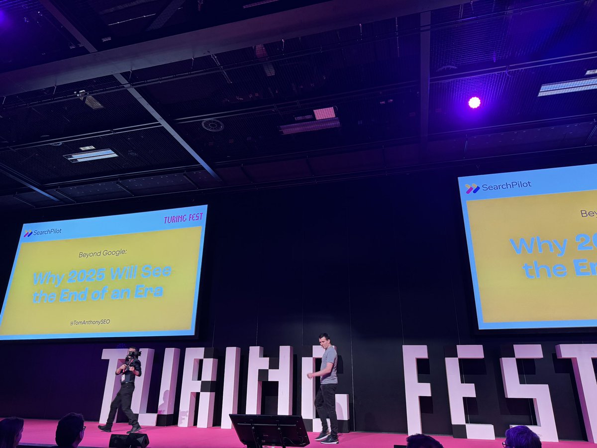 Khushal's tweet photo. Much anticipated talk by @TomAnthonySEO
#TuringFest https://t.co/QfhHd8OQ4Q