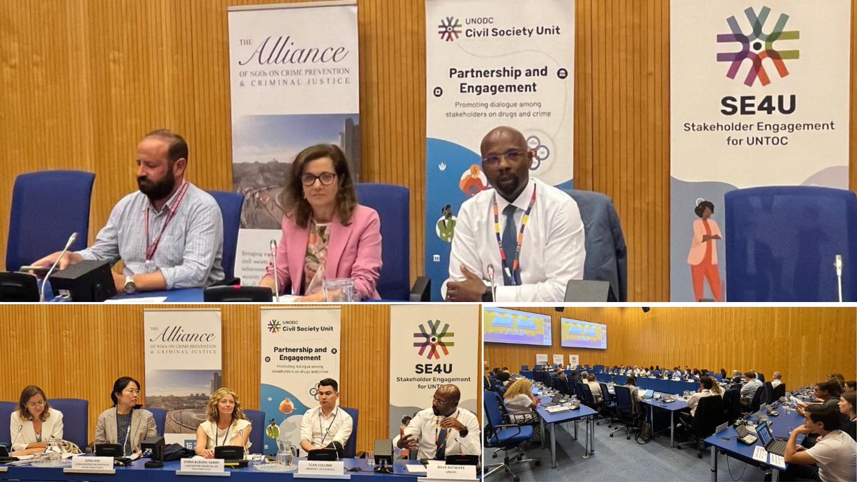 UNODCCSU's tweet photo. Highlighting #CivilSociety's crucial role in preventing & combatting Trafficking in Persons, the Multi-stakeholders’ Prep Day prior to the 2024 Constructive Dialogue discussed engagement strategies & issues such as organ trafficking & child trafficking.
Stay tuned #SE4U #CD24 https://t.co/F3XGvp0mi1