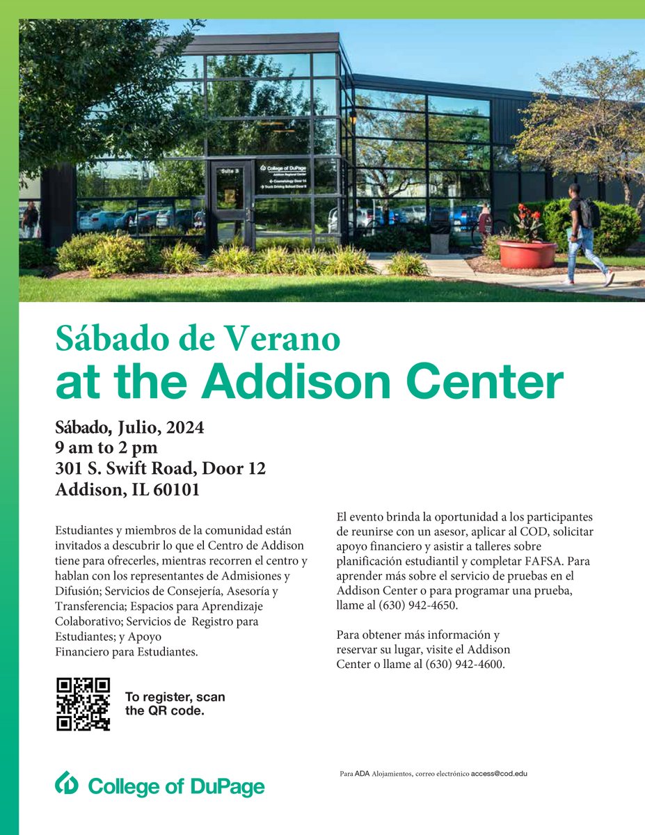 Come to Summer Saturday at the Addison Center!