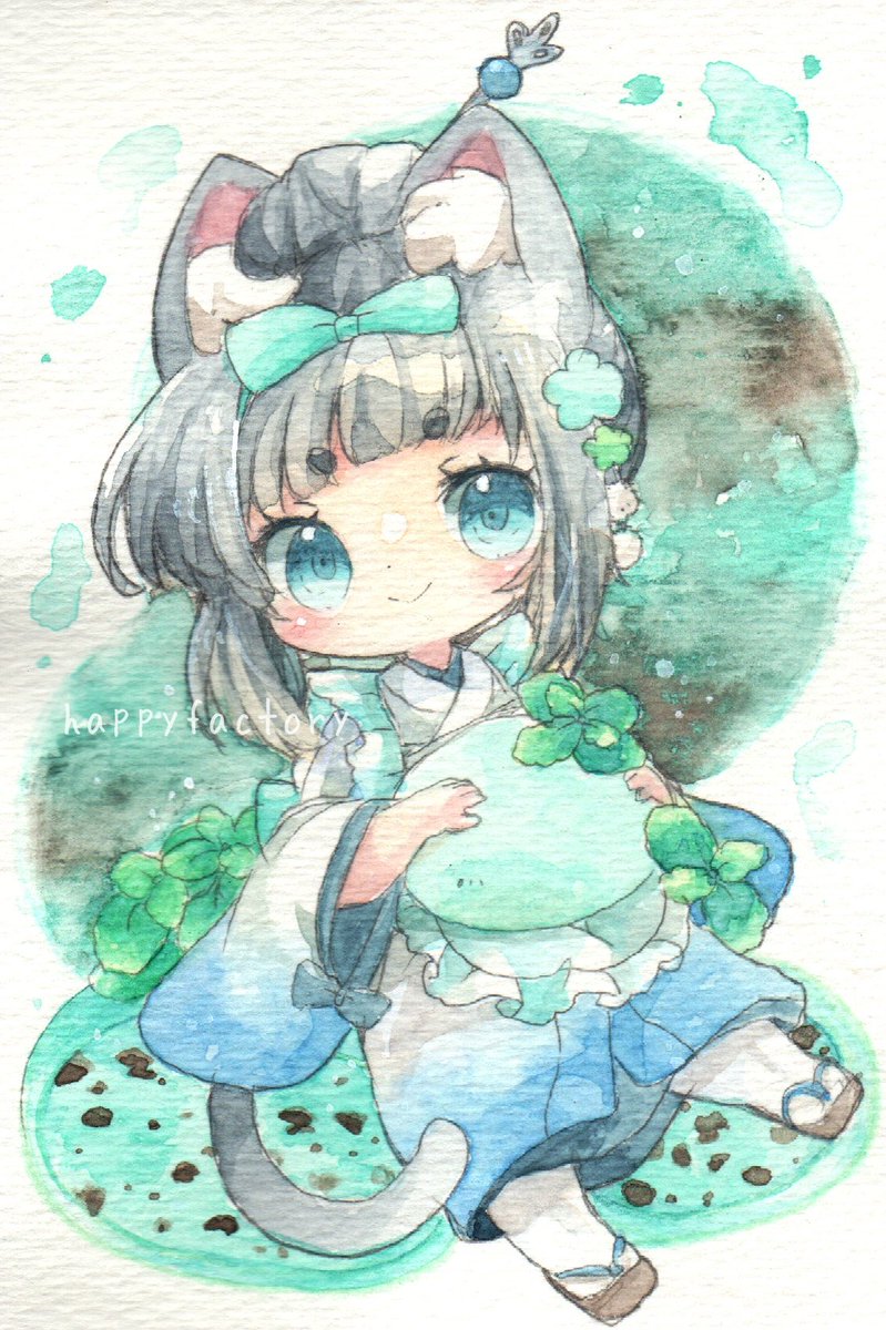 「チョコミント大福 」|きい(きみどり)のイラスト