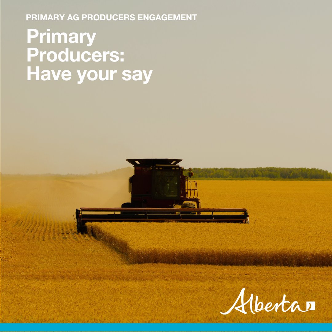 We want to hear from primary producers to better understand challenges and barriers to growth in Alberta’s ag sector. #abag

Fill out the survey by July 31: alberta.ca/primary-agricu…