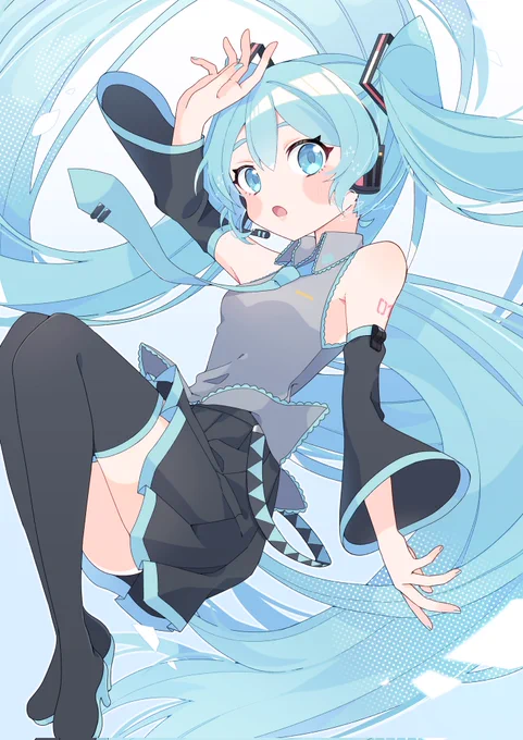 ふわふわツインテール!#初音ミク 