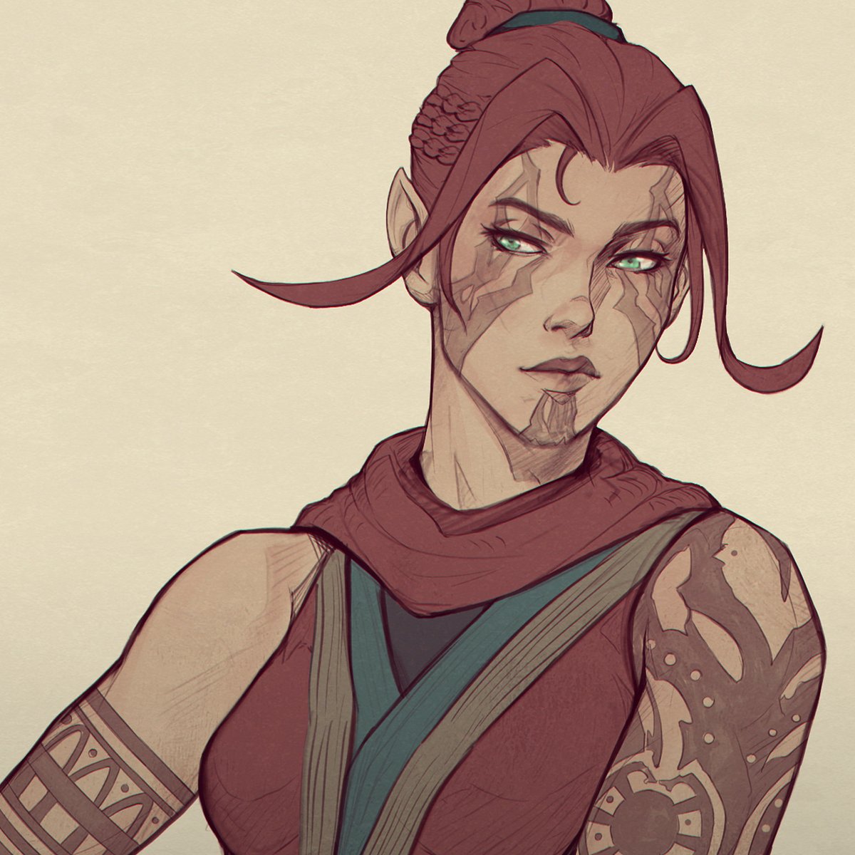 Seraphandreyl's tweet photo. Idreyl Sketch || https://t.co/JNmTvsdbZW
#Character #Sketch #Drawing #Fantasy #Adventure #Concept #Design #hunter #arbrel #woad #wood #elf #einthaal #hunter #bow #arrow #magic #tech #RPG #Roleplay #Tabletop #Errantpaths https://t.co/tDj8DPtoAz