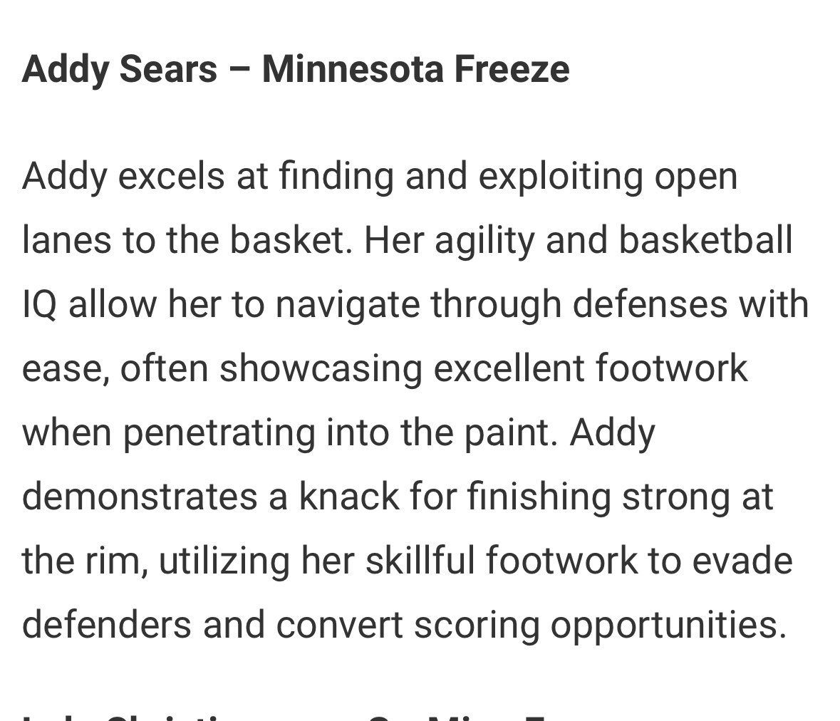 Thanks for the write up <a href="/JrAllStarBB/">Jr. All-Star Girls Basketball</a> and <a href="/EricJrAllStar/">EricJrAllStar</a> 

<a href="/CentennialBBall/">CHS Cougars Girls' Basketball</a> <a href="/MN_Freeze_Bball/">Minnesota Freeze Girls Basketball</a>