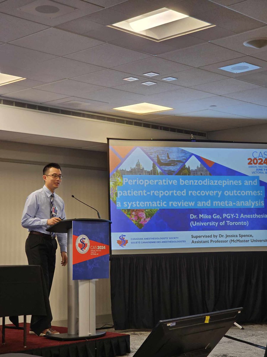 Congratulations to Dr. Mike Ge who recently received the top oral presentation in the CAS Residents Oral Competition! | <a href="/mikefzge/">Mike Ge</a> 

📸: <a href="/CASUpdate/">Canadian Anesthesiologists' Society</a>