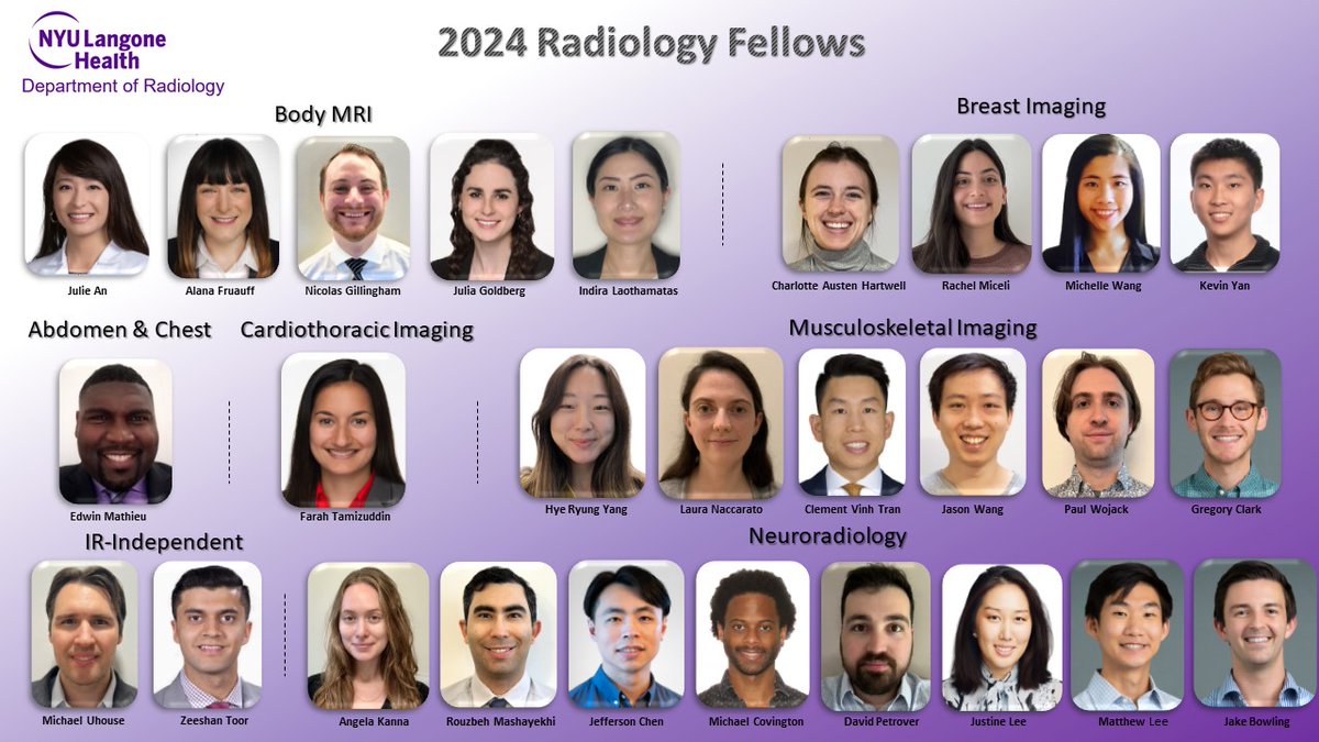 NYU Langone Health Department of Radiology (@nyuimaging) on Twitter photo A heartfelt welcome to this amazing group of fellows! It's wonderful to see both familiar faces from <a href="/NYURadRes/">NYU Radiology Residency</a> and new members joining the <a href="/NYUImaging/">NYU Langone Health Department of Radiology</a> family. 💜 Wishing everyone a successful year ahead! #radiology #radfellows <a href="/nyuVIR/">NYU VIR</a> <a href="/nyu_mskrad/">NYU_MSK Radiology</a> A heartfelt welcome to this amazing group of fellows! It's wonderful to see both familiar faces from <a href="/NYURadRes/">NYU Radiology Residency</a> and new members joining the <a href="/NYUImaging/">NYU Langone Health Department of Radiology</a> family. 💜 Wishing everyone a successful year ahead! #radiology #radfellows <a href="/nyuVIR/">NYU VIR</a> <a href="/nyu_mskrad/">NYU_MSK Radiology</a>