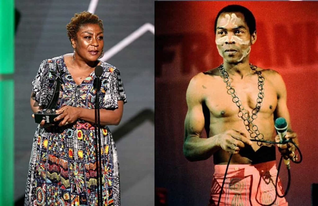 max909fm's tweet photo. Burna Boy's mum dishes out everything she's learnt growing up with Fela Kuti.
Source: https://t.co/TJ6yk9G1oC
 https://t.co/9OFpu3Ez6l

#maxgist #maxfm https://t.co/Px73cqXY7I