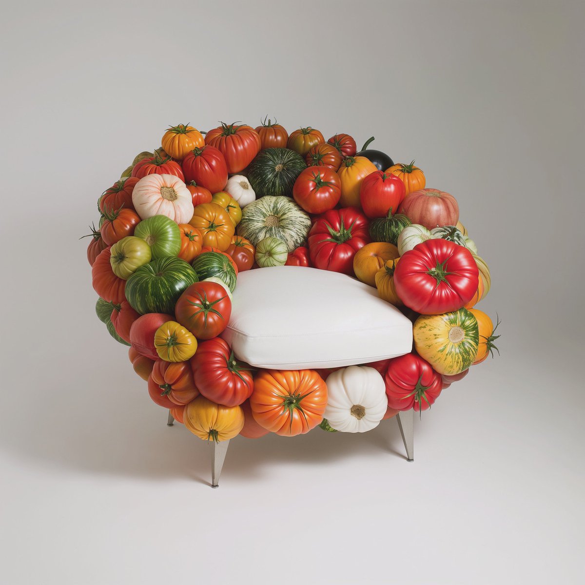 IsThatJeff's tweet image. A chair made out of tomatoes.

Generated in Midjourney v6