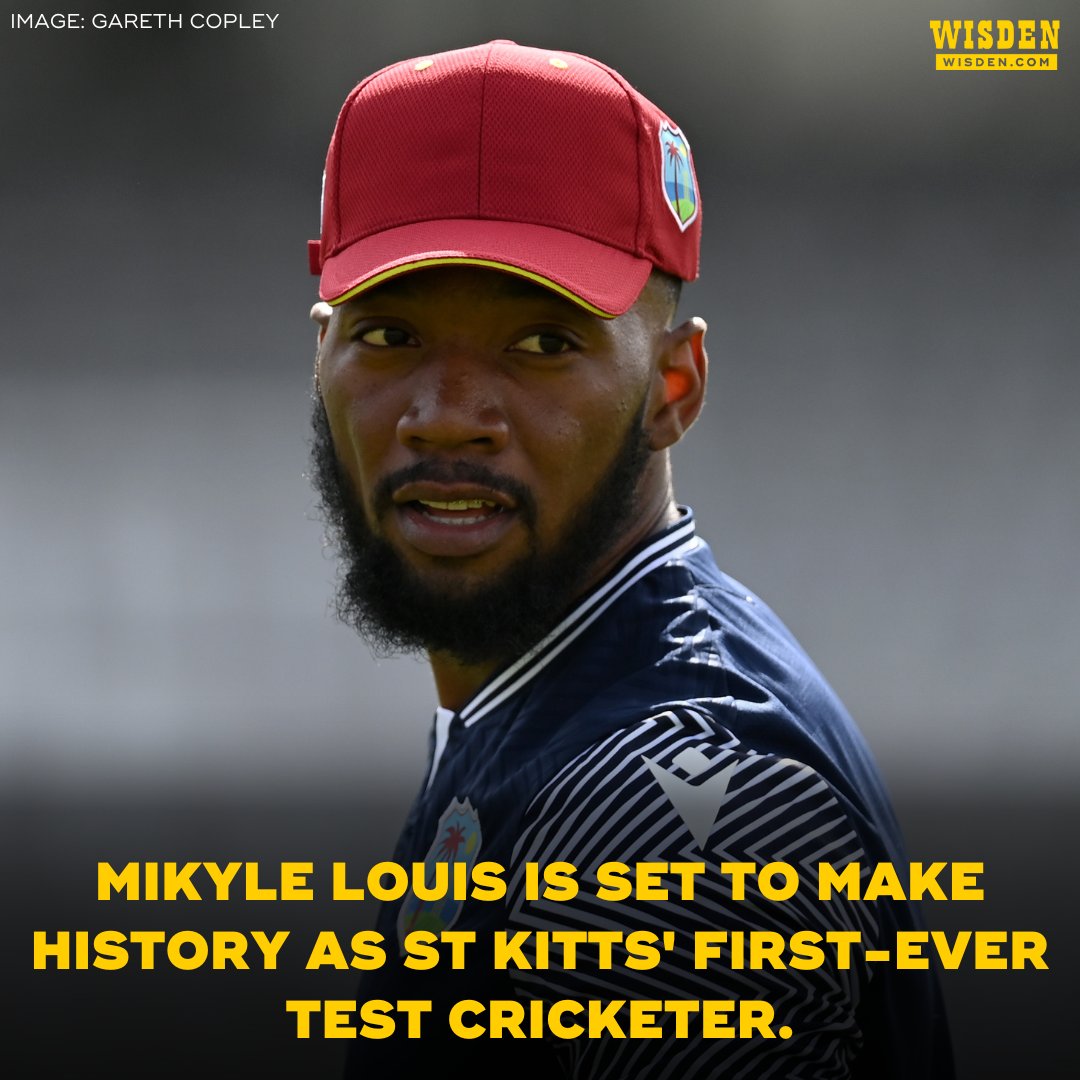 West Indies have announced their lineup for the first Test against England, starting on Wednesday.

A historic debut is on the horizon as Mikyle Louis is set to become the first Test cricketer from the island of St Kitts.

Playing XI here: wisden.com/series/west-in…