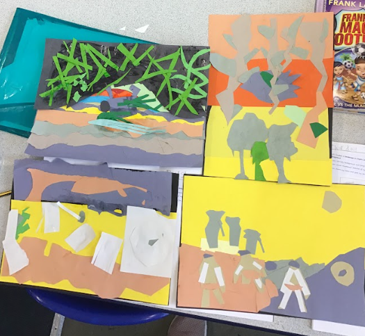 PelhamYear4's tweet photo. We held an art gallery in our classroom to allow the children to admire each other's completed art collages. 🤩🖼️ @PelhamPrimary_ @trustilluminate https://t.co/COHOkmp9ni