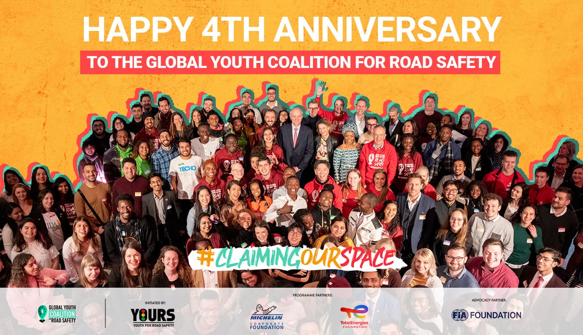 We are celebrating four years of the Global Youth Coalition for Road Safety 🎉

Join us as we look back on the milestones and celebrate what is to come for youth and road safety. Most of all, find out what's hot at the Youth Coalition 🔥

See you! Register us06web.zoom.us/meeting/regist…