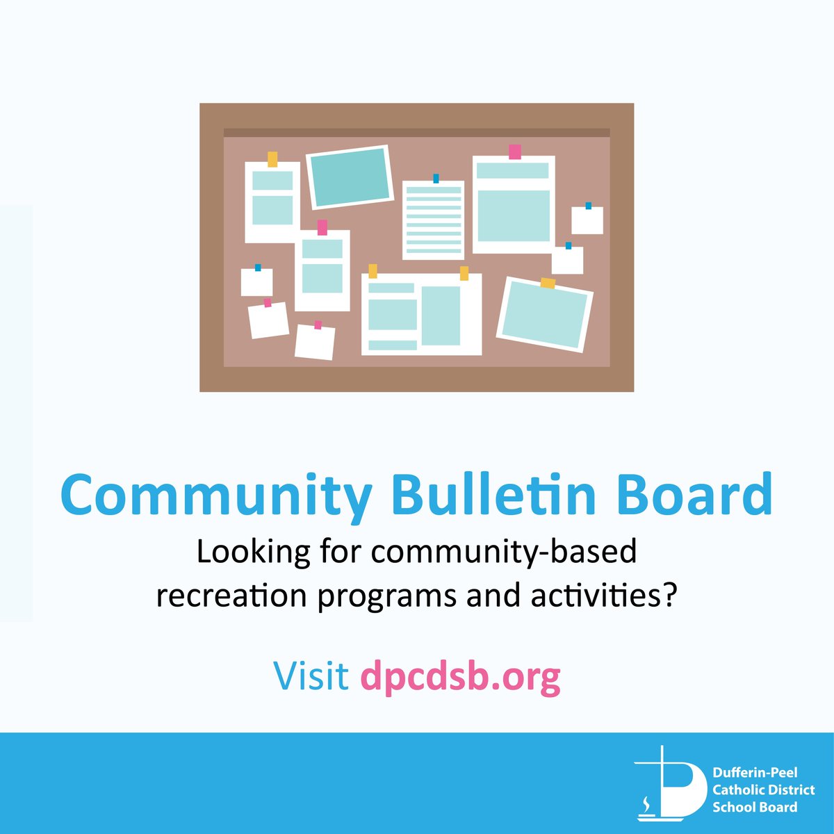Looking for summer camps or recreation programs for youth ?🏸🎨

Check out the #DPCDSB Community Bulletin Board for fun, active, and engaging community-based programming for youth and families: ➡dpcdsb.info/CommunityBulle…