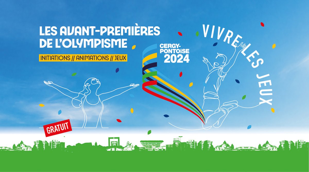 Vivez les #Jeux en avant-première à #CergyPontoise ! ✨🥳
Vendredi 19 et samedi 20 juillet de 10h à 17h, profitez d'un village sportif, culturel et musical, entièrement gratuit, installé dans le parc François Mitterrand à #Cergy ! 🌳📍
➕ d'infos 👇
cergypontoise.fr/vivre-les-jeux…