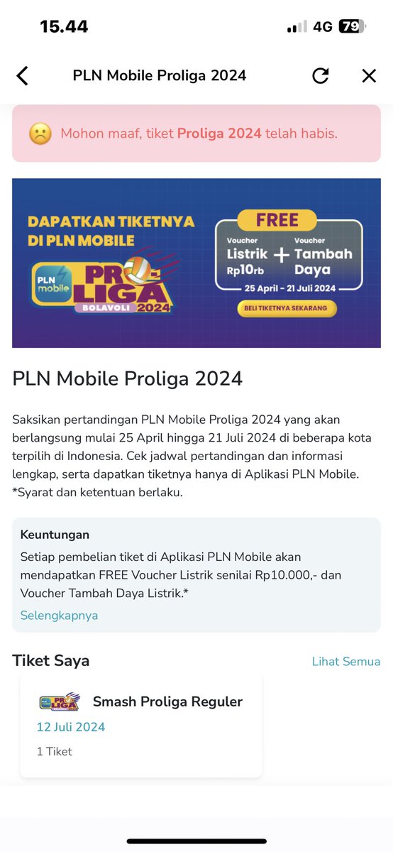 juwitamo's tweet image. WTS Tiket proliga tgl 12