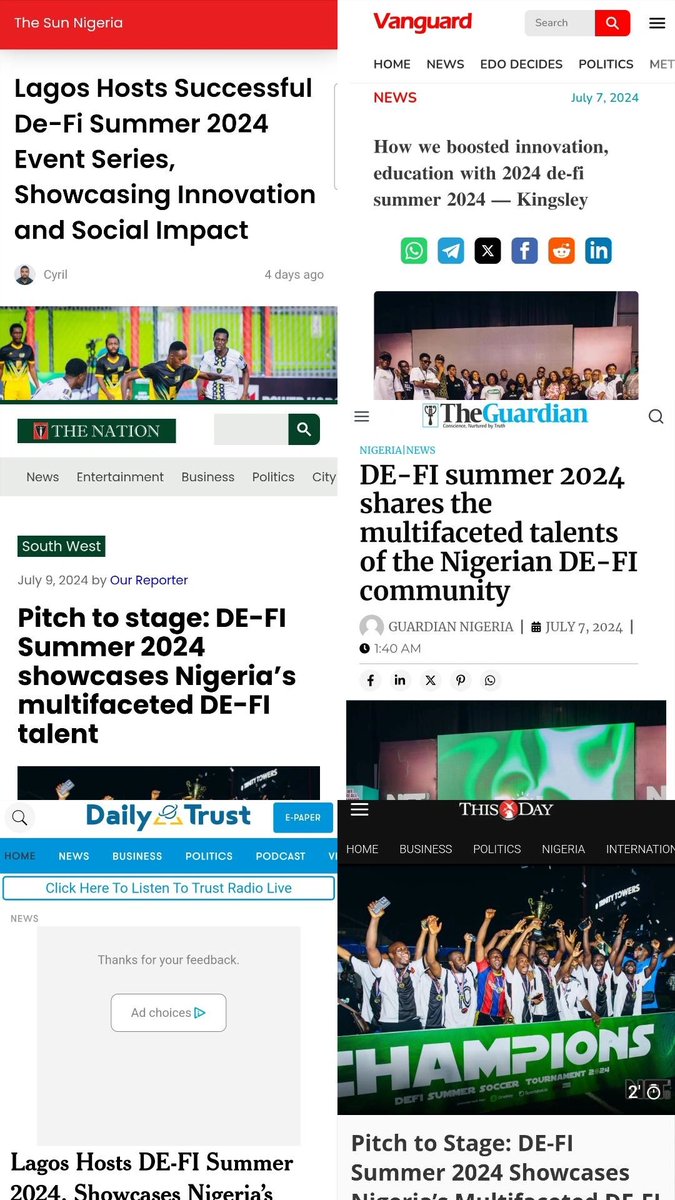teddi_speaks's tweet photo. Its amazing that #DefiSummer24 was covered by almost all the top traditional media houses across the nation.
Went through all the posts and its spot on everything we tried to recreate for everyone: memories, experiences and of course, positive impact on personal and community journey.
The success of this event wont be the last #DefiSummer25 will be bigger better and louder. We will change this narrative!!
