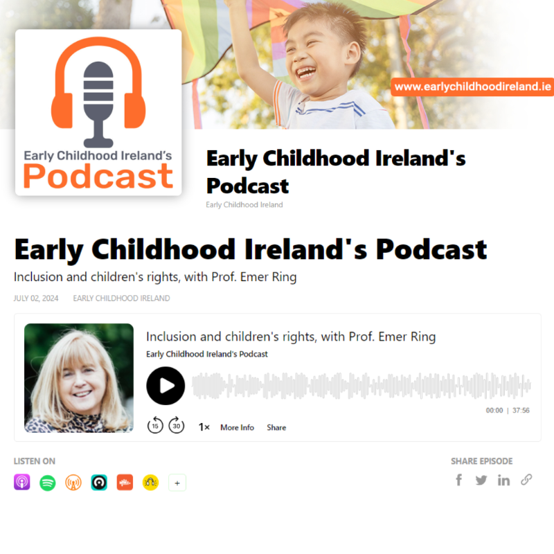 Leadership for INClusion in the Early Years (@linc_programme) on Twitter photo In this episode of the <a href="/EarlyChildhdIRL/">Early Childhood Ireland</a> podcast series, Prof. Emer Ring discusses the elements we need to consider as we develop a shared understanding of what inclusion means for early childhood educators.
Listen Here: bit.ly/4cQZ6Ph
<a href="/MICEducationFac/">Faculty of Education, Mary Immaculate College.</a> <a href="/froebelMU/">Froebel Department</a> In this episode of the <a href="/EarlyChildhdIRL/">Early Childhood Ireland</a> podcast series, Prof. Emer Ring discusses the elements we need to consider as we develop a shared understanding of what inclusion means for early childhood educators.
Listen Here: bit.ly/4cQZ6Ph
<a href="/MICEducationFac/">Faculty of Education, Mary Immaculate College.</a> <a href="/froebelMU/">Froebel Department</a>
