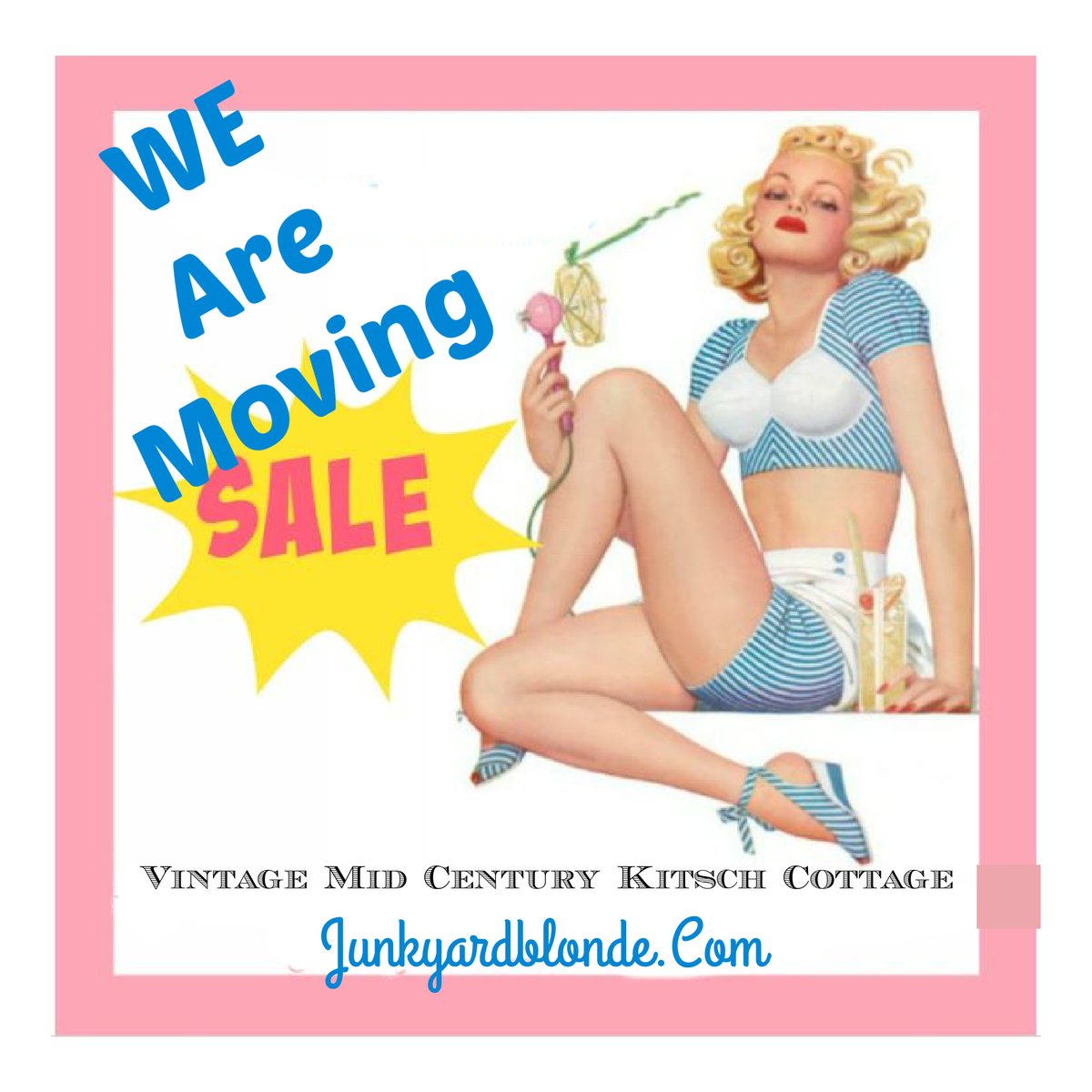 JunkYardBlonde's tweet photo. MOVING SALE 40% off of MOST Inventory* Jewelry is 25% off. EnDS 7/10 Midnight. This is a ONE TIME SALE. MUST LIQUIDATE INVENTORY before MOVE. #vintage #retro #kitsh #sale https://t.co/fK5WatbrUM https://t.co/JJZOJG9bAN