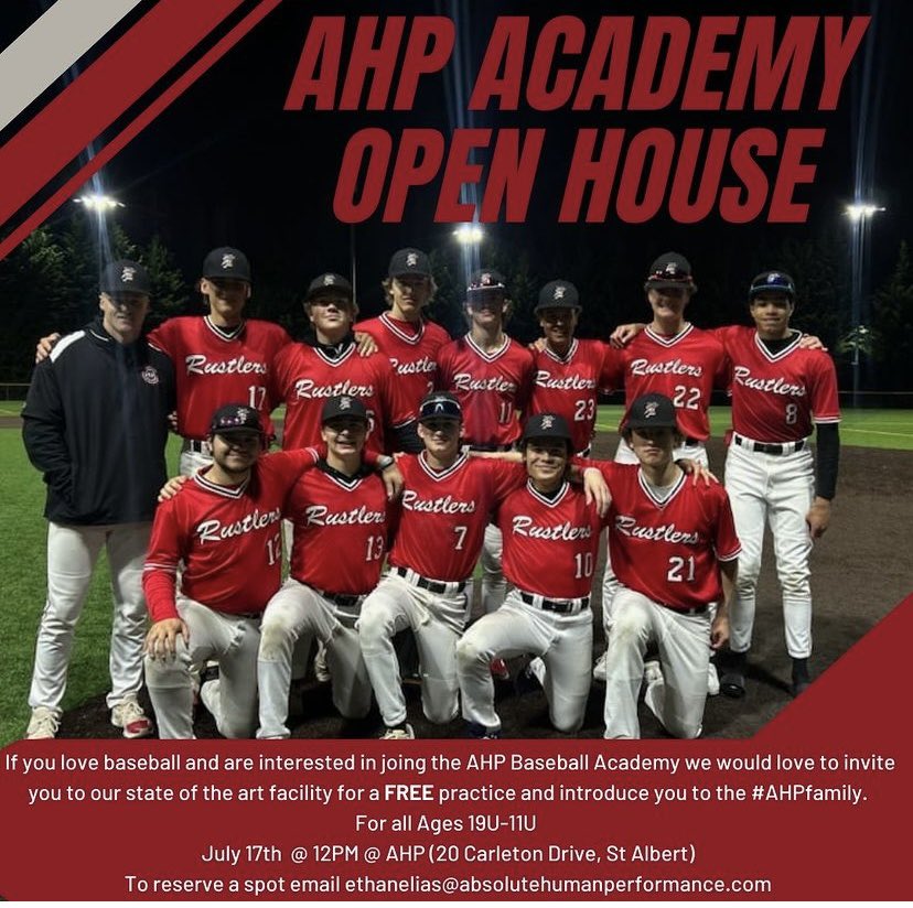 📢 AHP Academy Open House📢

Wednesday, July 17, at Noon
We have programs for elite 18U players all the way to 9U kiddos just falling in love with the game

Come meet our coaches and check out our state of the art, 17,000 square foot facility!