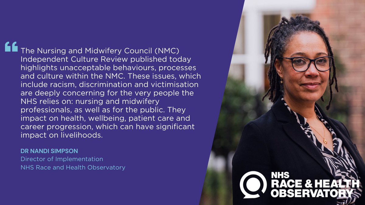 The NMC Independent Culture Review outlines deeply concerning issues. We commend the commissioning of the review and urge other organisations to do similar. Transparent acts of accountability are now needed at all levels to drive much-needed change. 
nhsrho.org/news/rho-state…