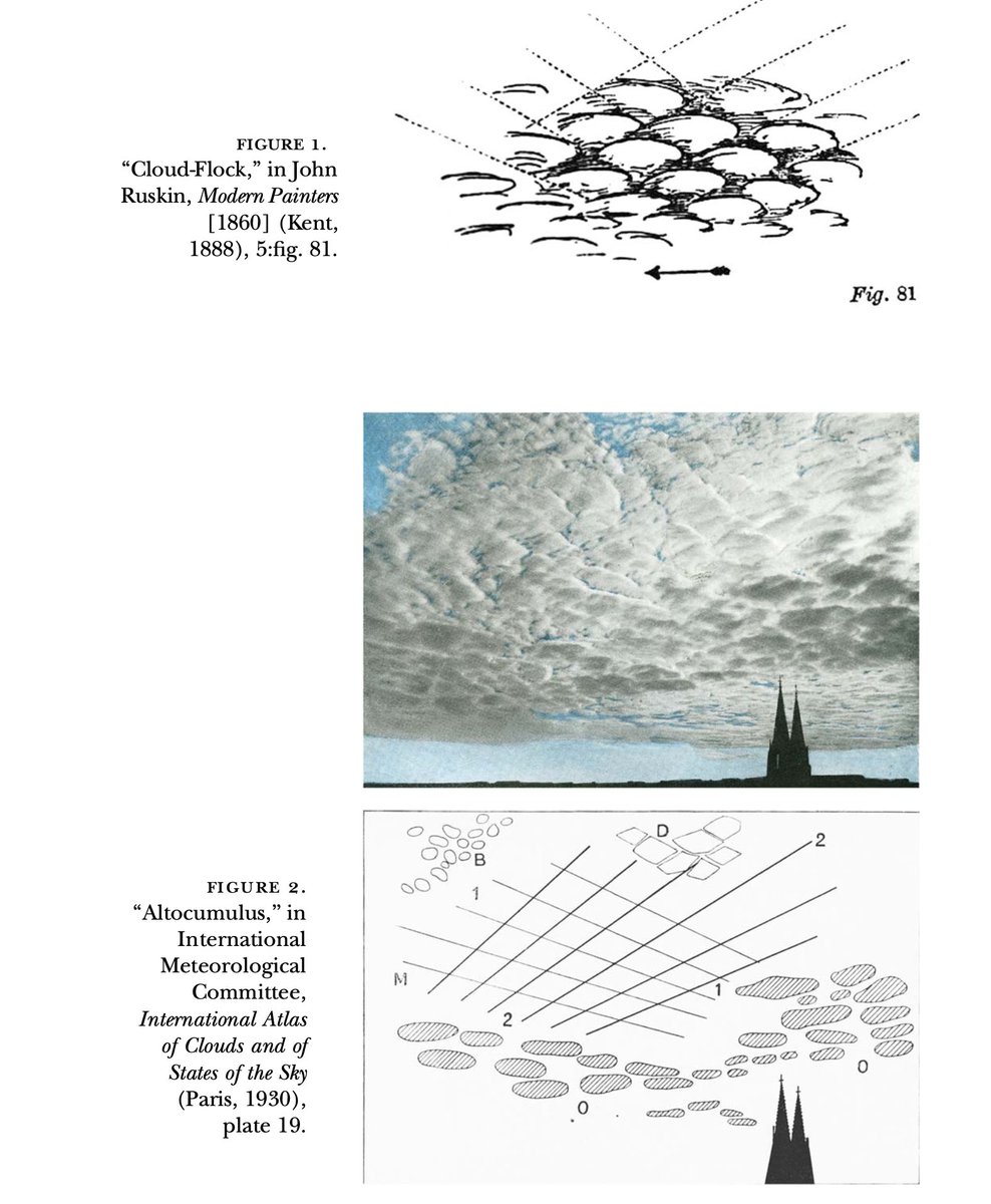 About a taxonomy of sky puddles : "the international atlases of clouds, issued at irregular intervals from 1896 to 1987 and intended to anchor permanent words to impermanent things once and for all, everywhere and for everyone." - cloud physiognomy by Lorraine Daston