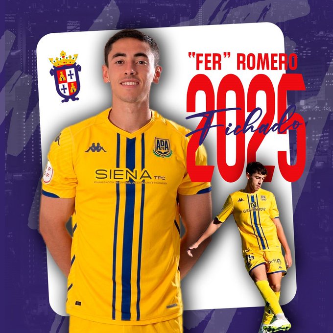 ℹ️ 𝙼𝙴𝚁𝙲𝙰𝙳𝙾 🇪🇸 #EmartSoccer   

👉𝗙𝗲𝗿 𝗥𝗼𝗺𝗲𝗿𝗼 se suma al proyecto del #𝙲𝙳𝙸𝚕𝚕𝚎𝚜𝚌𝚊𝚜 procedente del filial de la #ADAlcorcón.

👉 También militó en el filial del #CórdobaCF y pasó por la cantera del #AlbaceteBP.

#SegundaRFEF