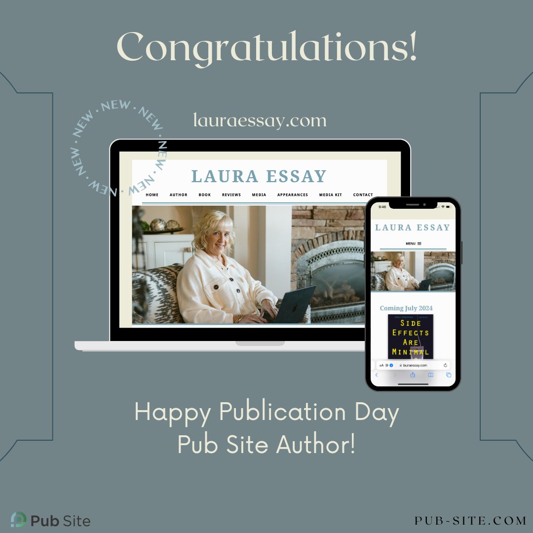 Pub Site (@pub_site) on Twitter photo Happy Pub Date #PubSiteAuthor! Congratulations Laura Essay on the release of Side Effects Are Minimal lauraessay.com <a href="/FSBAssociates/">FSB Associates</a> <a href="/shewritespress/">shewritespress</a> Happy Pub Date #PubSiteAuthor! Congratulations Laura Essay on the release of Side Effects Are Minimal lauraessay.com <a href="/FSBAssociates/">FSB Associates</a> <a href="/shewritespress/">shewritespress</a>