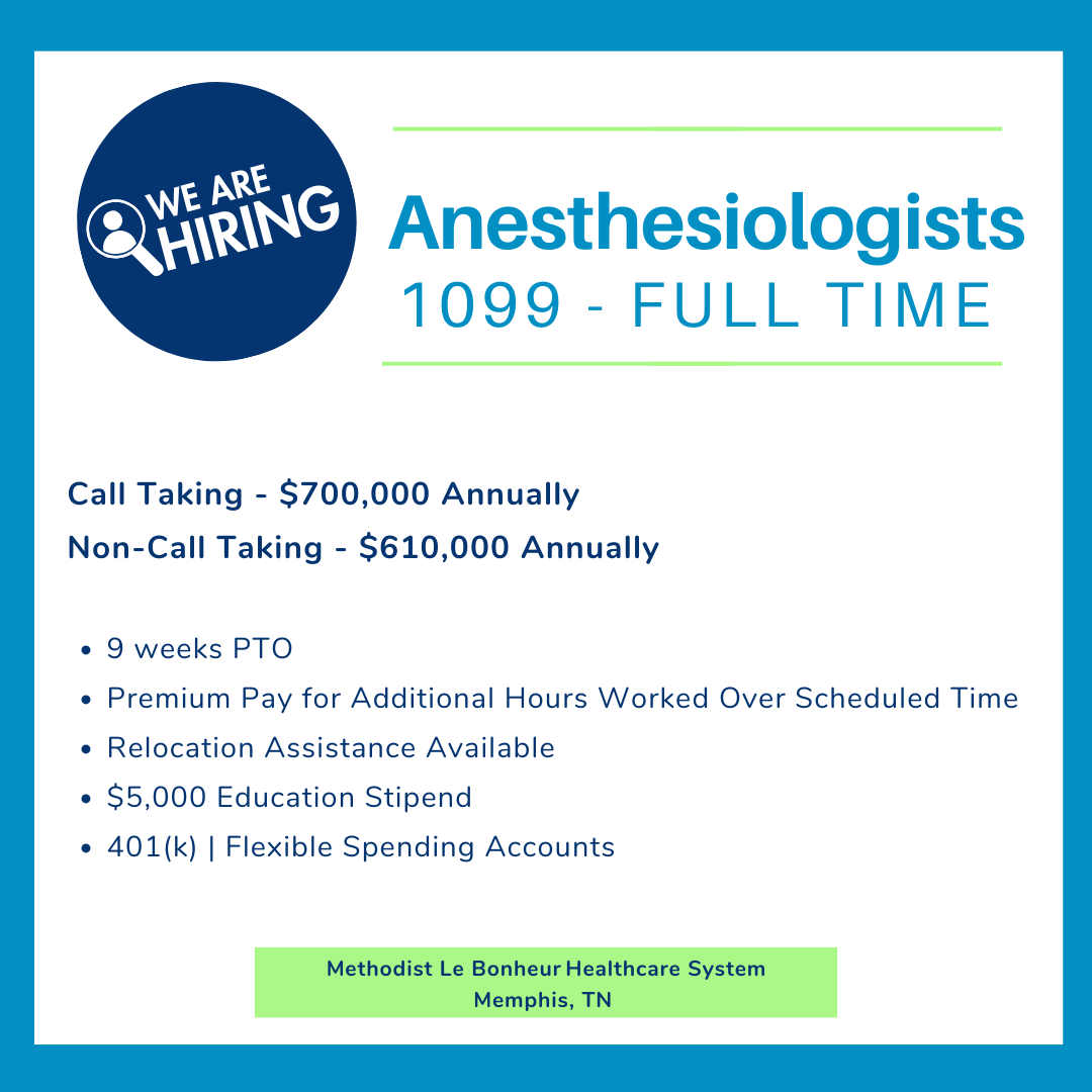 SomniaInc's tweet photo. We are Hiring in Memphis TN! Check out these full time Anesthesiologist positions at Methodist Le Bonheur Healthcare System. 
https://t.co/QC76TOezEp

#Anesthesiajobs
#Anesthesiology 
#MDJobs 
#TN 
#Memphis https://t.co/Z3ih7jZXMg