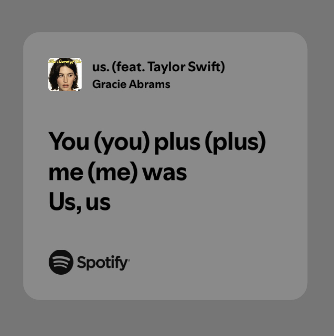 only taylor and gracie can make these lyrics sound so perfect and poetic 🫶🫶