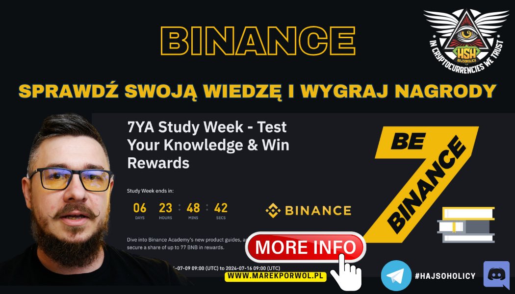 MarekPorwol's tweet photo. Krypto wieลci 09.07.2024 - Binance #MiCA, #MegaDrop, #BNBStaking, Quizy na 7 lecie - #BinanceTurns7
Zapraszam
https://t.co/EknadkKqzx https://t.co/R0XBCJeWMJ