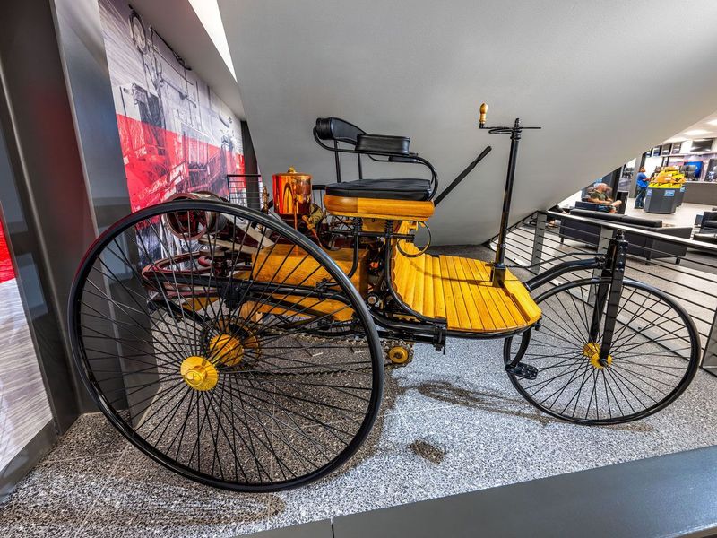 FIRST AUTOMOBILE. On display at #Freightliner HQ in #Houston.

Here is a rare #Mercedes-built replica that shows how far automobile making has come since first hitting the roads over a century ago. Patent No. 37435 - Birth Certificate of the Automobile