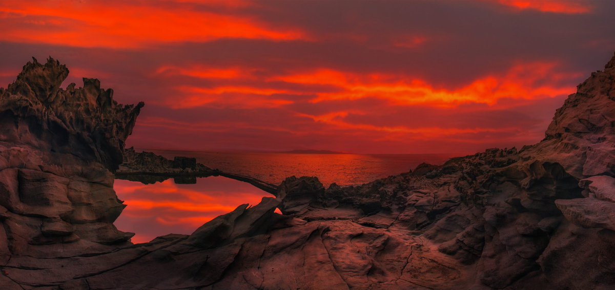 Amanecer casi apocalíptico del 11.01.24 en el sur de Tenerife.