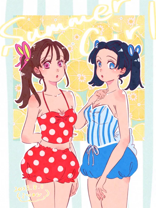 毎日暑さがしんどいので爽やか夏絵を再掲します 