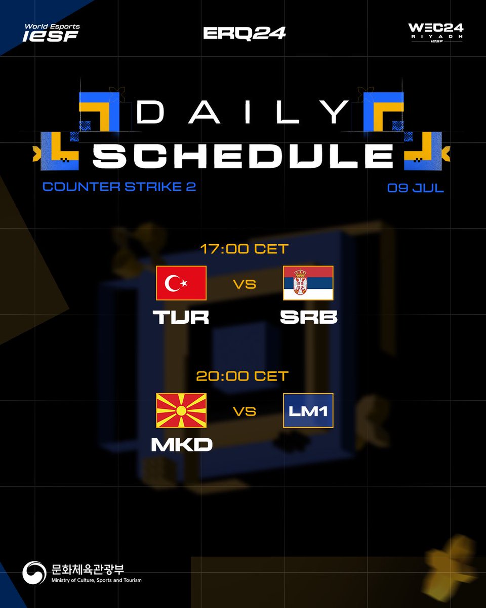 C-S-2-P-L-A-Y-O-F-F ✌️

Tune in LIVE later today, 17:00 CET!

🔴 twitch.tv/iesf_cs 

#IESF #ERQ24