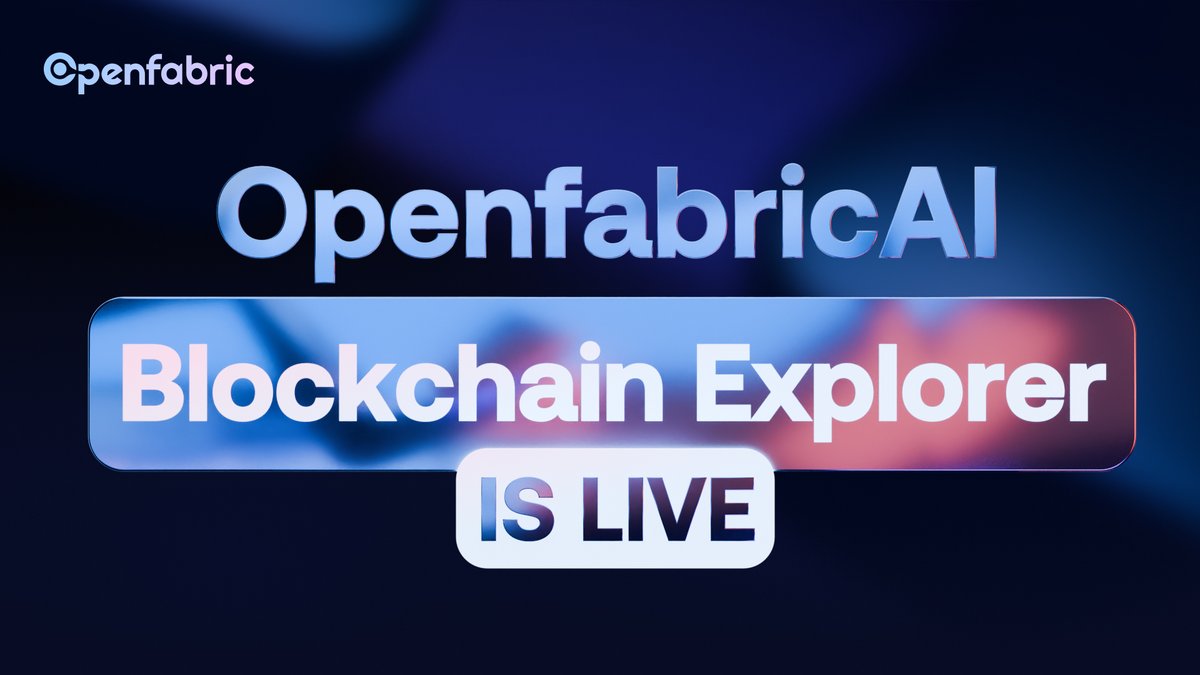 openfabricai's tweet photo. Openfabric Testnet Blockchain Explorer is Live!

Our layer 1 blockchain is designed to ease your experience with unparalleled transaction.

View all transactions here: https://t.co/b9OjXLIPpM https://t.co/TgoNUT7wca
