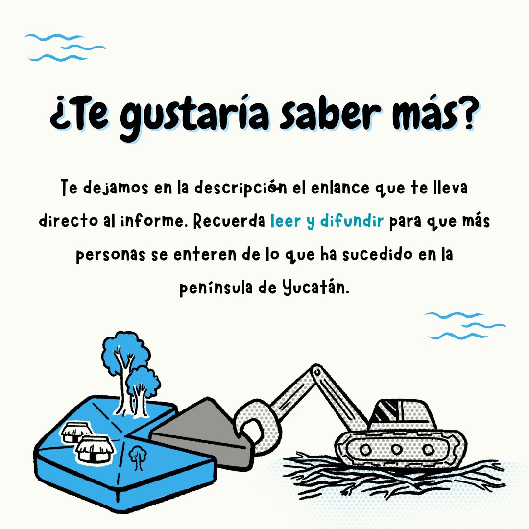gchristy65's tweet photo. EXTRACTIVISMO EN LA PENÍNSULA DE YUCATÁN: UNA SISTEMÁTICA 
VULNERACIÓN A LOS DERECHOS HUMANOS

 Favor de compartir…
@SelvameMX
@SelvaMayaSOS
@laselvasalva
@soscenotes 

https://t.co/tuutBzmr1w https://t.co/SAIIbfKhnx