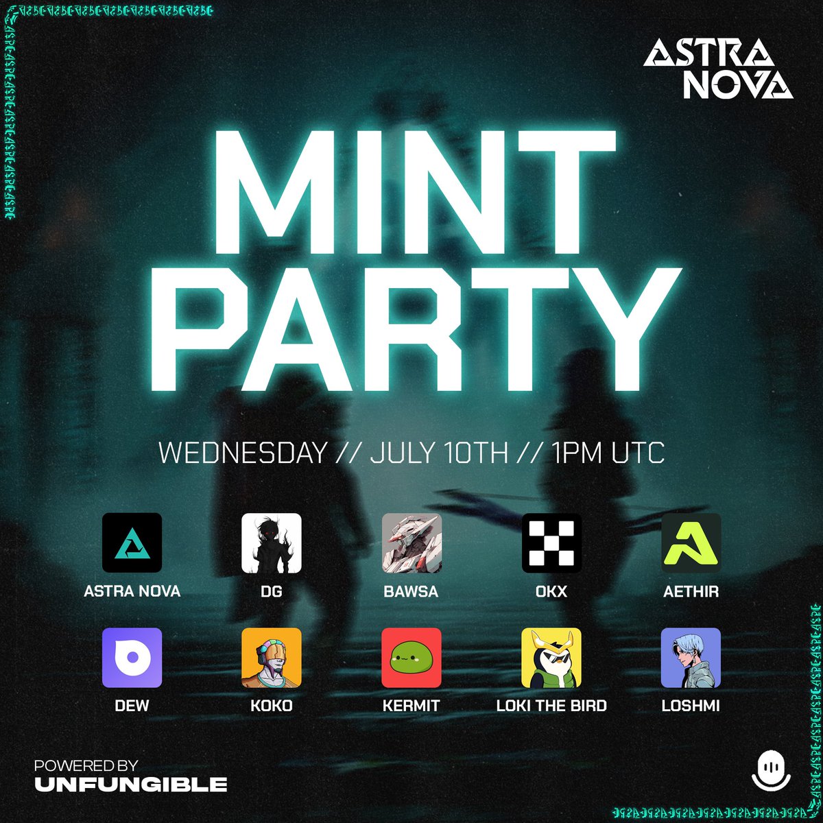 Astra__Nova's tweet image. Supernova Mint starts in less than 24h!⏳

Celebrate with us together with some of our partners at the mint party!  
 
Until July 12th, all Black Pass spinning wheel daily rewards will be increased by 10 shards, and the max prize increased from 50 to 100 shards!
 
Set your…