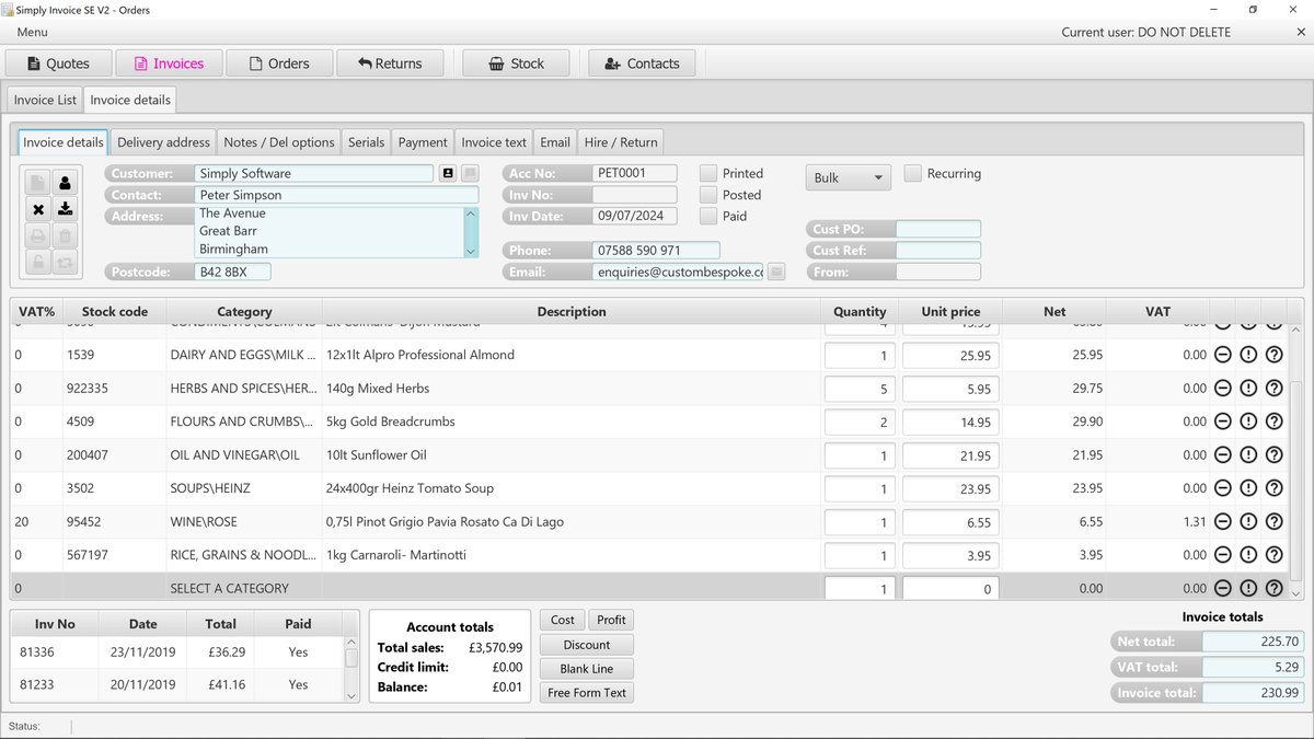 SimplySoftware's tweet photo. Here is what the new SI SE V2 invoice information screen looks like, with and without extra Cost, Profit and Discount options showing. This screen will be changed slightly during development.

For more information visit https://t.co/iLvD88fFi2 https://t.co/CQfXtCpakV