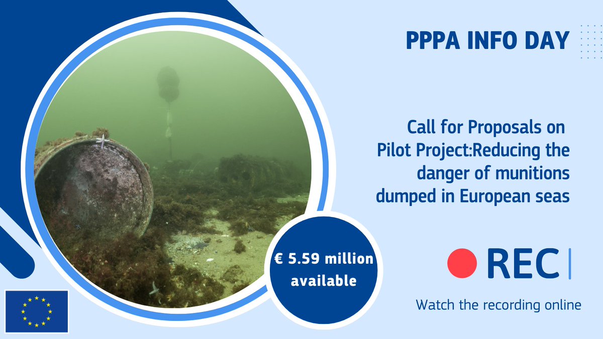 Would you like to apply for the Call for Proposals to reduce the danger of #munitions dumped in EU seas &amp; #OurBaltic?

We've got you covered! Check out the presentations and recording of last week's info day to prepare a successful proposals👇
europa.eu/!q9hhFG