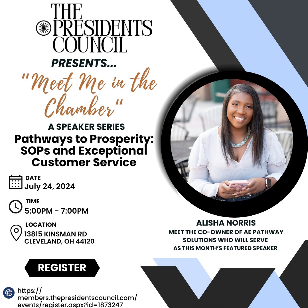 We are excited to announce our next Meet Me in the Chamber Series speaker for this month! 📍

Our chamber member and preferred provider here at TPC, Alisha Norris, Co-owner of AE Pathway Solutions!
Meet us in the chamber on Wednesday, July 24, 2024, from 5 - 7 p.m.