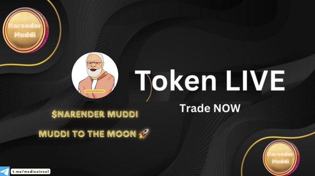 NarenderMuddi's tweet photo. 🔴 We're LIVE! Trade $NarenderMuddi and watch your gains skyrocket! 🚀📈 Join the Muddi movement and let's hit the moon together! 🌕 #MuddiToTheMoon #CryptoTrading #NarenderMuddi #RocketFuel #CryptoLive #TradingNow #CryptoBoom #MoonShot #CryptoMarket https://t.co/j2n0vAPwOj