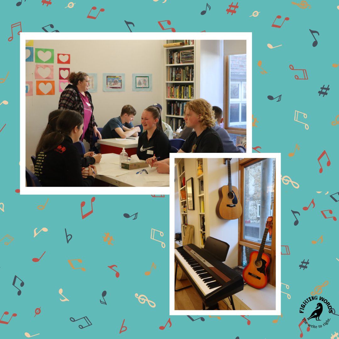 FightingWordsIE's tweet image. This week, we had a Songwriting summer camp for 14-17 year old's at our Dublin centre. 

It was a lovely group of talented musicians, writers and performers who worked in small groups to create lyrics, melodies and musical stories. 
#SummerCamp #writetoright