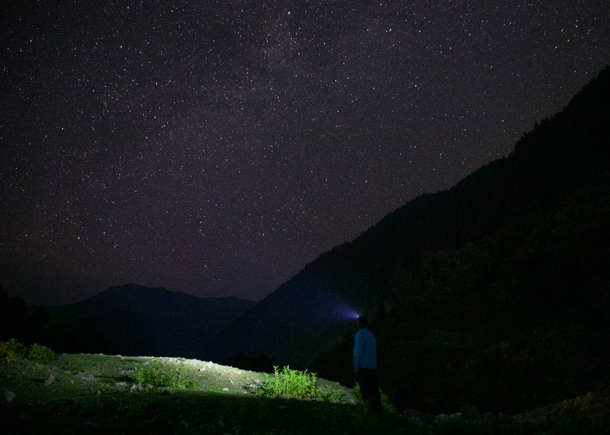 Star gazing in Kashmir: Under the infinite sky, a single moment of awe.