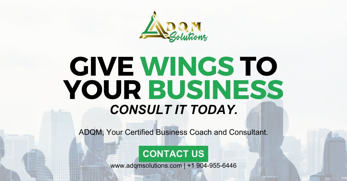 ADQMSolutions's tweet image. Give wings to your business - Consult with the experts today.
ADQM, Your Certified Business Coach and Consultant. Let&apos;s elevate your business together! 

#BusinessConsulting #CertifiedCoach #ADQMSolutions #BusinessSuccess #BusinessConsulting #CertifiedCoach #BusinessGrowth