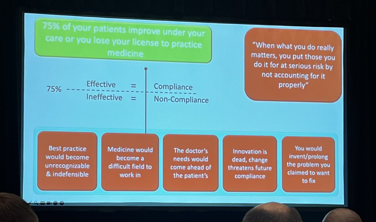 Listening to <a href="/bravEdjt/">John Tanner</a> preach effective accountability. Here’s a slide that parallels what the medical field would look like if the educational accountability model would be applied.