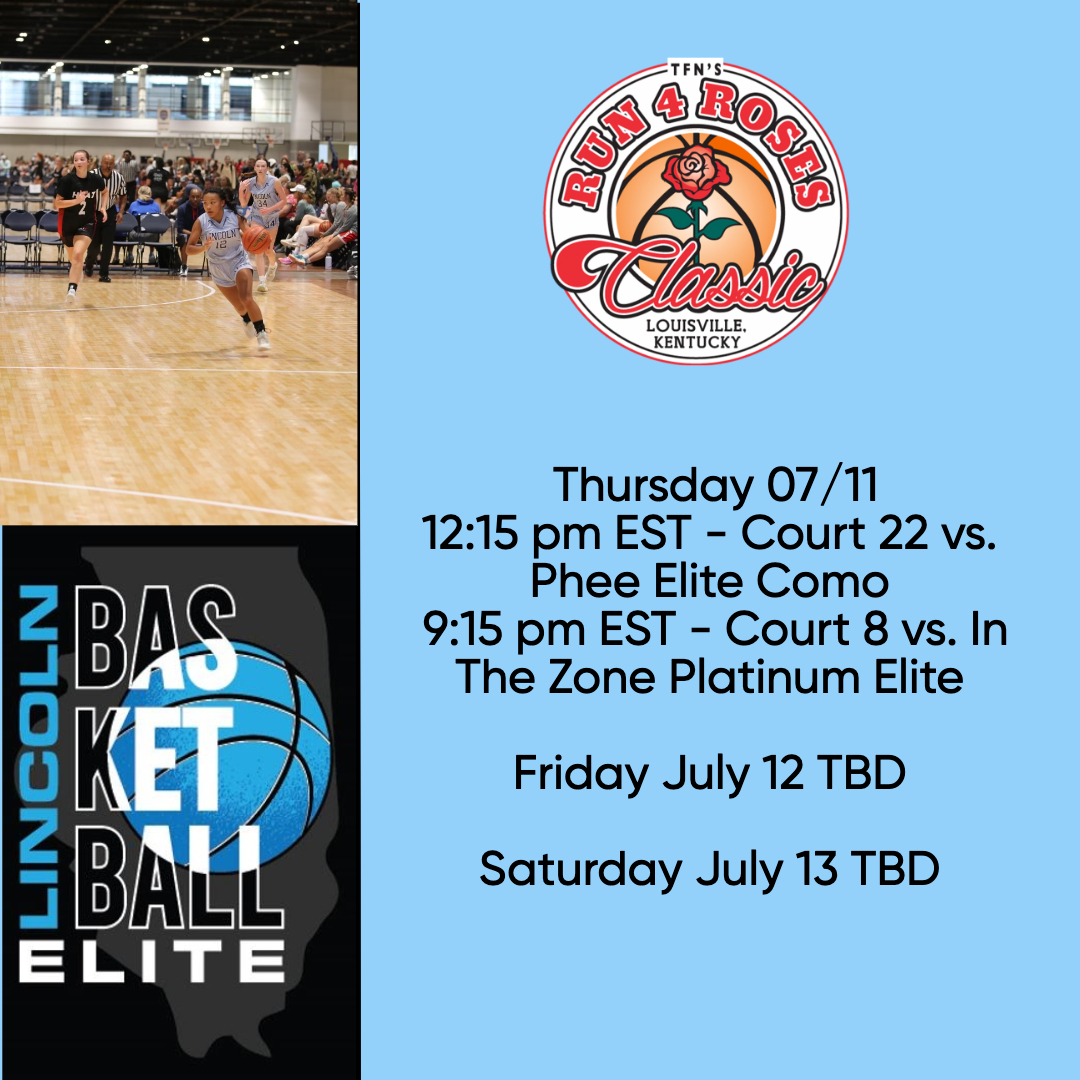 I'm super excited to get back on the court with my team. Here is my schedule for this weekend at <a href="/TFNsRun4Roses/">TFN's Run 4 Roses</a>! 

<a href="/CoachRyanSasis/">Ryan Sasis</a> <a href="/LincolnBasketb4/">Lincoln Basketball Elite (Phoenix)</a>