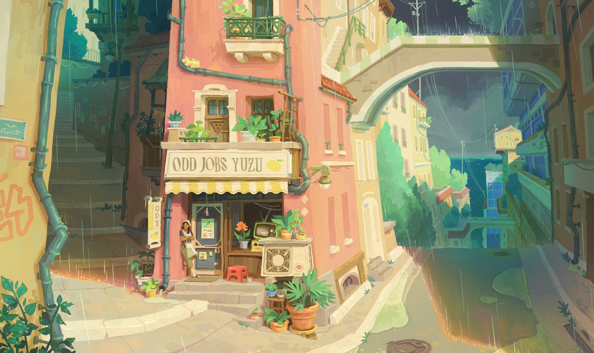 _vykim's tweet photo. Hey #PortfolioDay!
I'm Vy-Kim, a concept artist with a focus on colorful environment and worldbuilding 🍡

I'm currently looking for work, so please don't hesitate to reach out if interested: nguyen.vykim.pro@gmail.com
You can find more of my work here: https://t.co/rg47TwMVTm https://t.co/aL2W0aSqvu