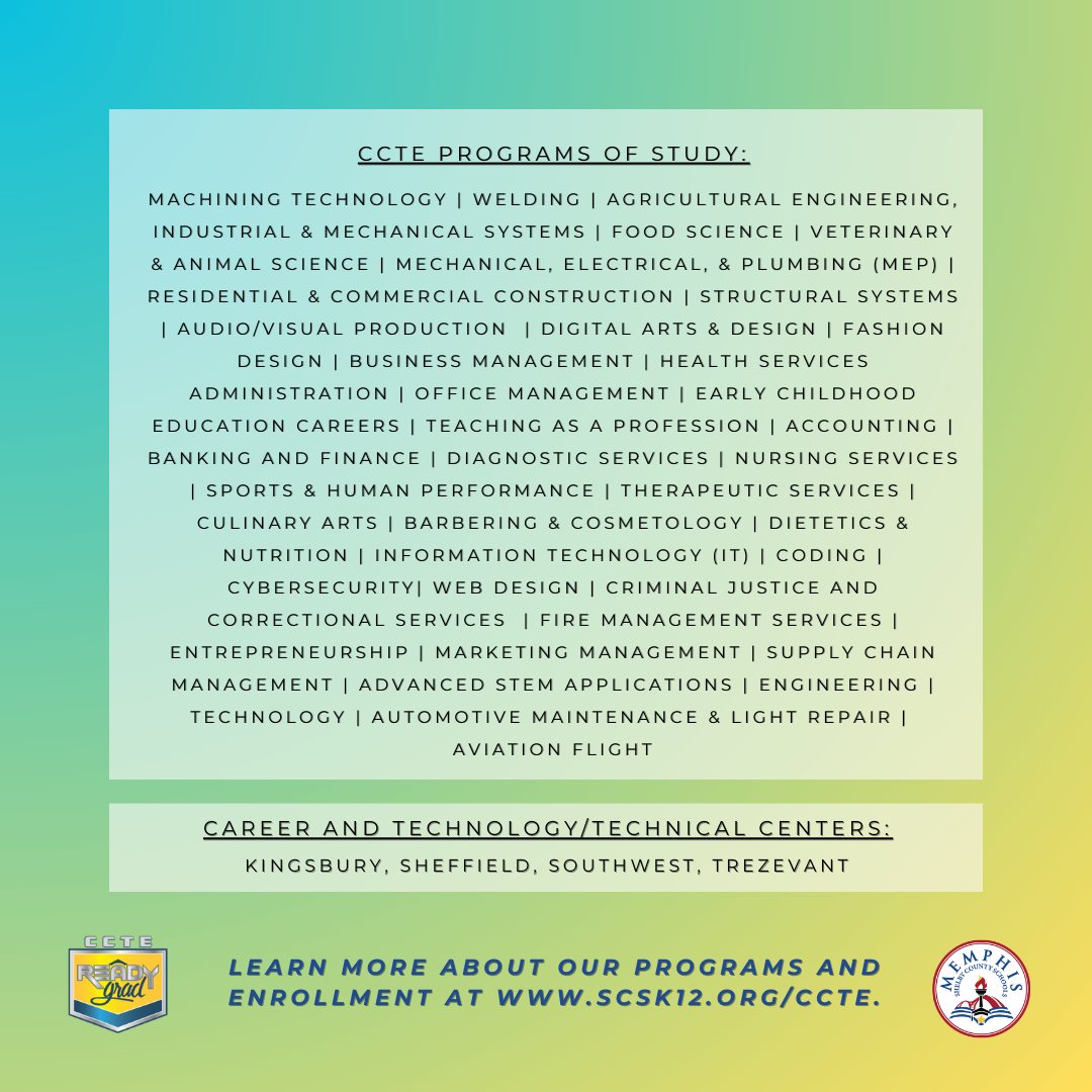 College, Career and Technical Education (CCTE) tweet media